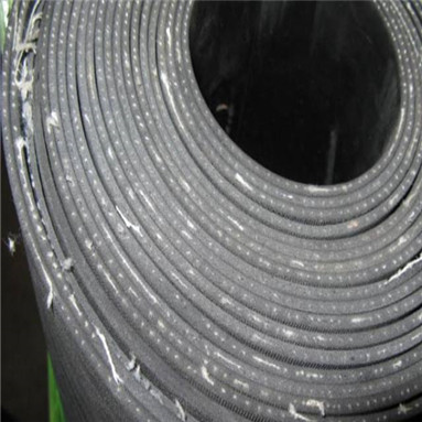 Rubber sheet with cloth insertion
